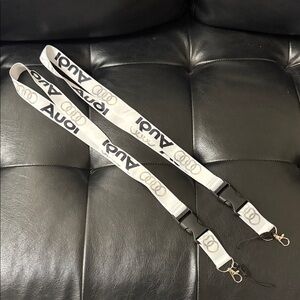 Audi White & Black Lanyard Keychain